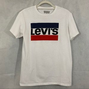 Levi's Logo Short Sleeve Tee Shirt Size S White
